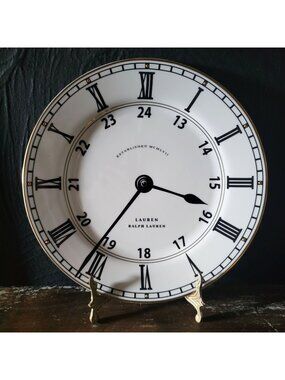Discontinued Lauren Ralph Lauren Pocketwatch II Clock Plate 9.125", Plate Wall